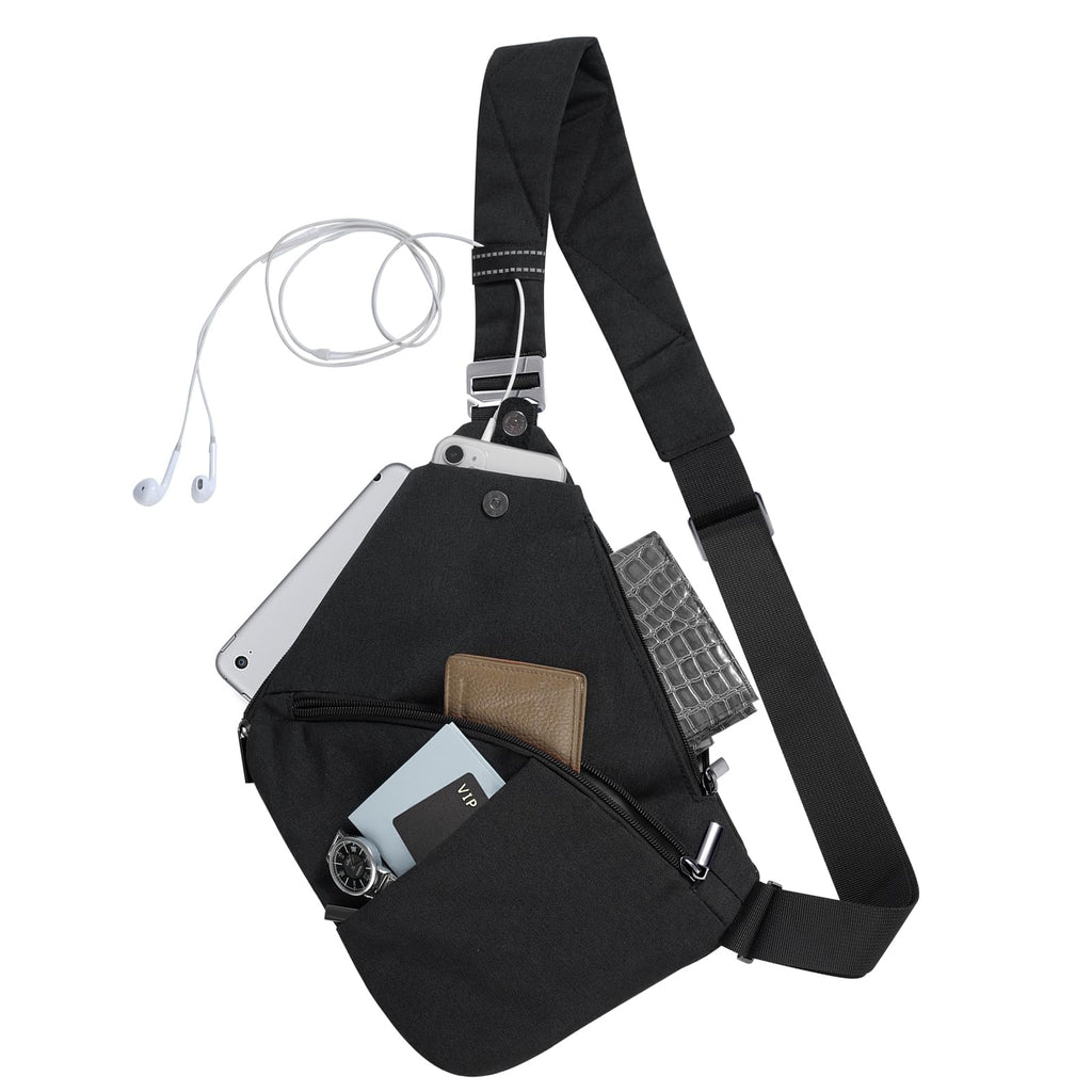 VADOO Sling Bag for Men and Women, Anti theft Crossbody Bag Lightweight Shoulder Chest Bag for Travel Gym Running