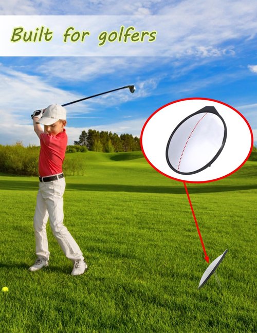 Golf Putting Mirror Training Aid Full Swing Analysis Tool Portable Golf Mirror with Non Slip Base for Stroke Alignment and Practice