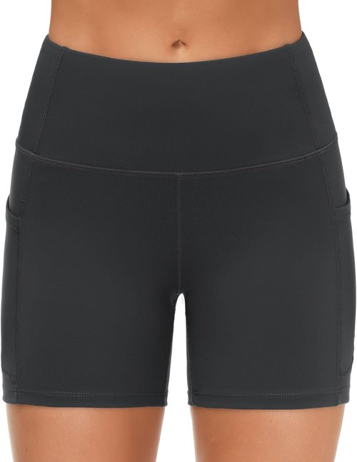 Dragon Fit Women's High Waist Workout Shorts - Stretchy Tummy Control with 2 Side Pockets | Ideal for Gym, Yoga & Running
