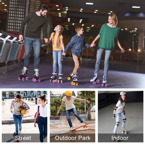 8 Pack 32 x 58mm 82A Roller Skate Wheels with Bearing for Indoor or Outdoor, Rolitwils Quad Roller Skate Wheels with Multi-Function Portable Skateboard Accessories T Tool for Double Row Skating