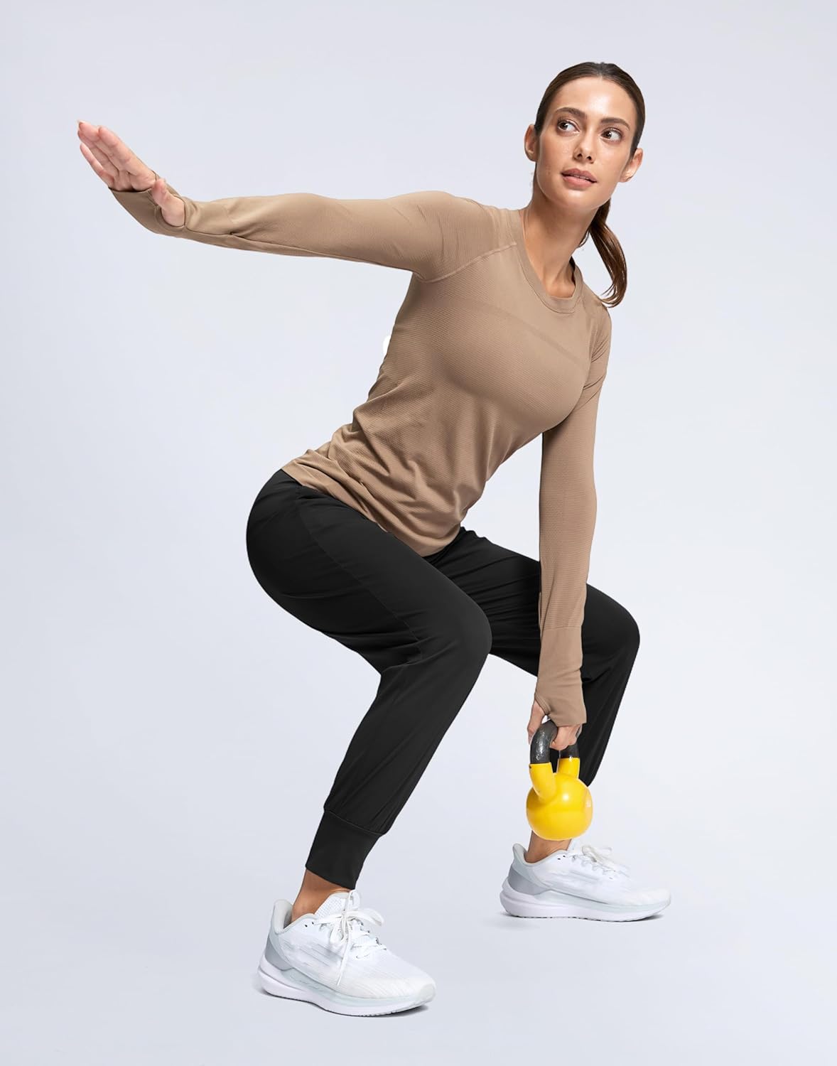 SANTINY Women's Joggers - Lightweight High Waisted Athletic Pants with Pockets | Perfect for Gym & Travel