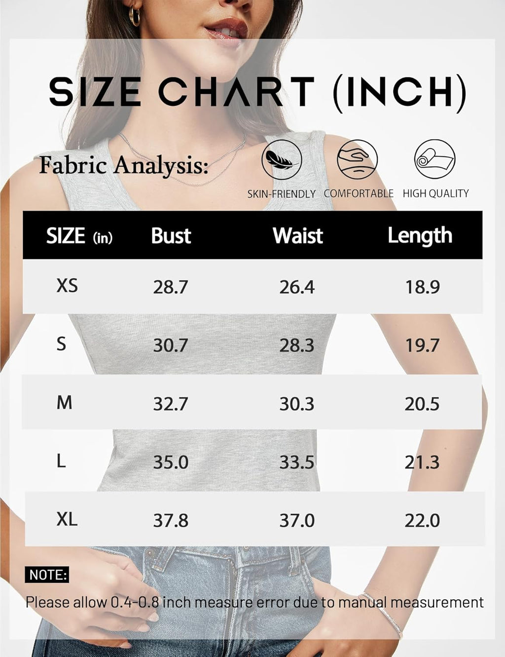 Skiennix Ribbed Tank Tops for Women - Scoop Neck Sleeveless Crop Top | Basic Fitted Camisole