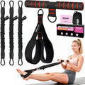 KUZARO Multifunction Resistance Bands - Adjustable 3-Tube Handle for Core, Arm & Leg Workouts