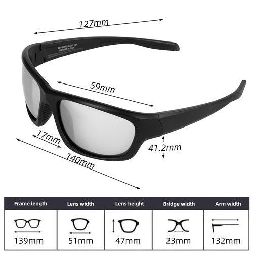 YOARDAH Italy Made Polarized Sunglasses with Corning Glass Lenses, Stylish & Scratch-Resistant for Exercise & Daily Use (grey)