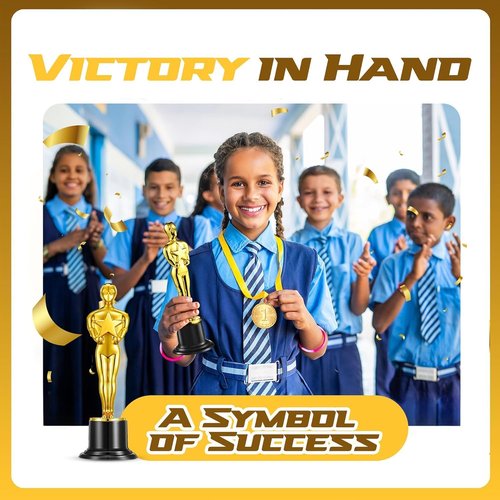 Bedwina 6" Gold Trophy Awards - Bulk Pack of 36 Golden Statues for Parties & Appreciation Gifts