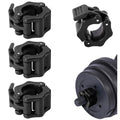 4 Pack Dumbbell Barbell Clamps 30mm, Quick Release Weight Bar Collars, Secure Locking Barbell Clips for Weightlifting, Workout, Strength Training & Fitness Accessories (Black)