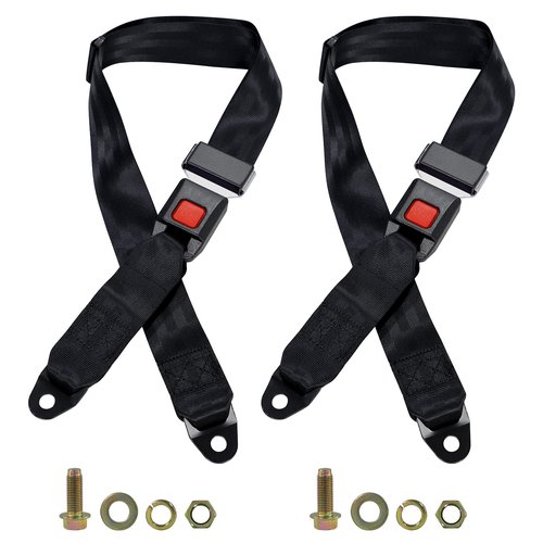 iLSKW Golf Cart Seat Lap Strap Belts Kit Universal Golf Cart Belt Kit Front Rear for EZGO, Yamaha, Club Car, Go Kart, UTV a Pair Not Include Bolts