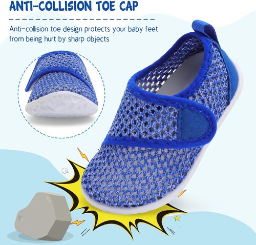 LeIsfIt Toddler Water Shoes Boys Girls Barefoot Aqua Socks Kids Breathable Quick-Dry Swim Shoes for Beach Pool Surf