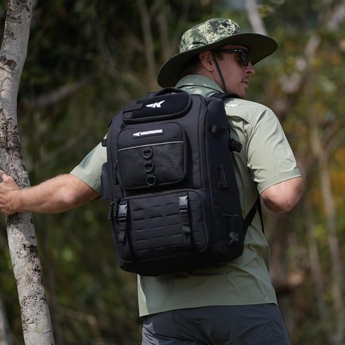 KastKing KarryAll Fishing Tackle Backpack - Rod Holder & 4 Tackle Boxes | 40/26L Storage Solution