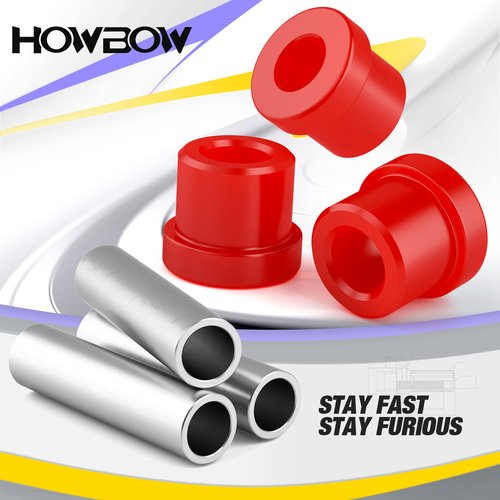 HOWBOW Ezgo RXV Front and Rear Bushing Kit with Screw Nuts, Golf Cart Front A ARM & Rear Leaf Spring Shackles Polyurethane Bushings and Sleeves for 2008-Up EZGO RXV Electric and Gas GolfCart Replace