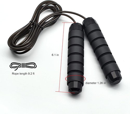 BOOMIBOO Adjustable Jump Rope - Tangle-Free Skipping Rope with Ball Bearings for Fast Workouts | Ideal for Home, Gym & Kids