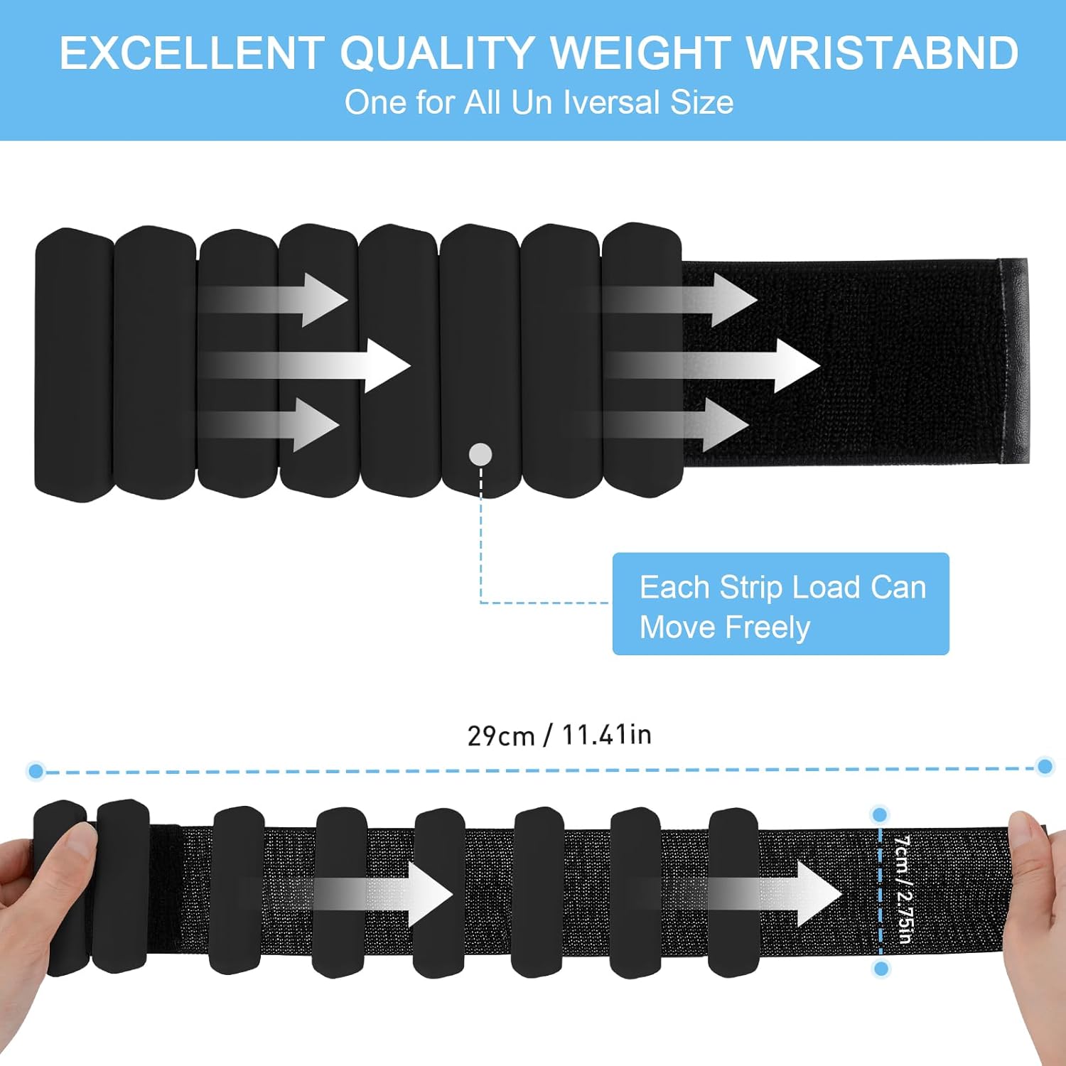 Skiennix Wrist Weights Set - Adjustable 2lb Arm & Leg Weights for Walking, Yoga, Gym | Unisex