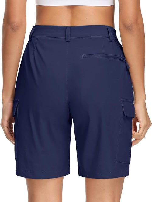 MAGCOMSEN Women's Quick-Dry Hiking Cargo Shorts - Lightweight & Trendy with 5 Pockets
