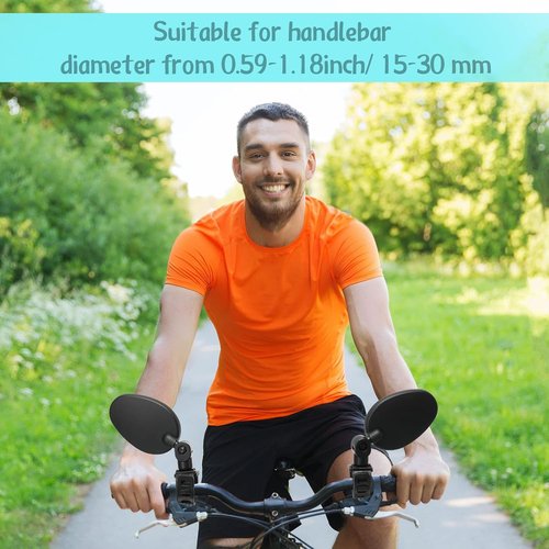 Hestya 360-Degree Adjustable Bike Mirror - Safe Rotatable Handlebar Accessory | 2 Pcs Set