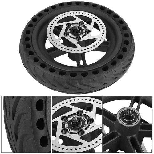 Rear Tire Set, Durable Replacement Wheel Hub Assembly with Disc Brake for Electric Scooter Maintenance, Commuters, Urban Riders
