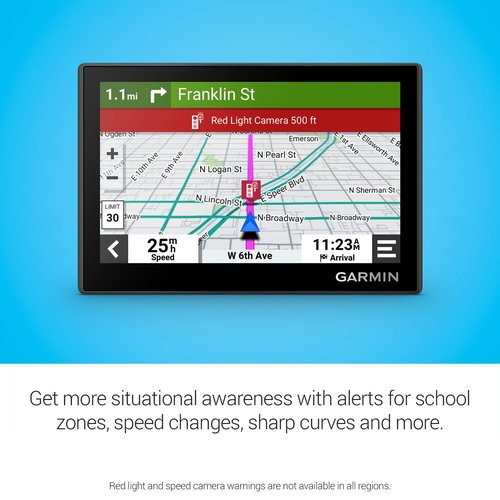 Garmin Drive™ 53 GPS Navigator, High-Resolution Touchscreen, Simple On-Screen Menus and Easy-to-See Maps, Driver Alerts