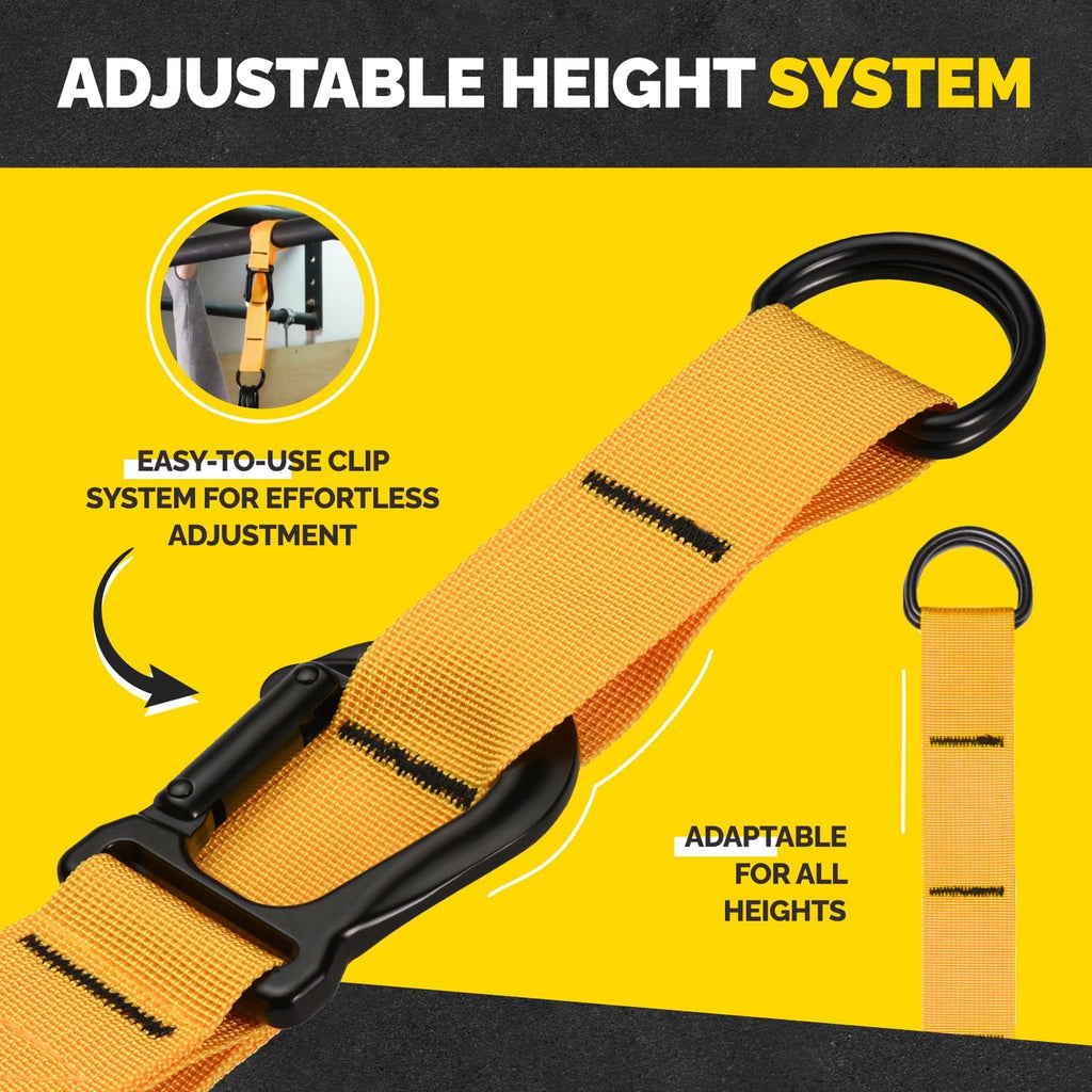 Skiennix Pull Up Assistance Bands - Heavy Duty Adjustable Strap & Foot Rest - Stackable Resistance Set for Strength Training