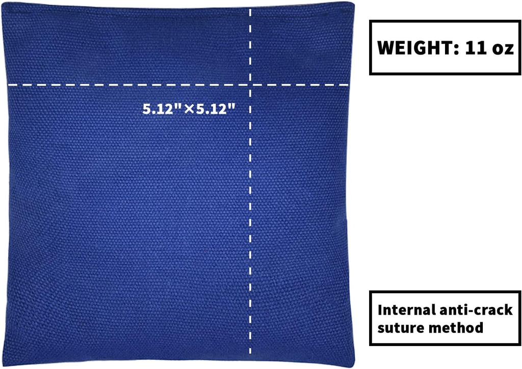 Regine Switzerland Set of 8 Cornhole Bags - Double-Sided, Weather-Resistant Bean Bags with Tote Bag