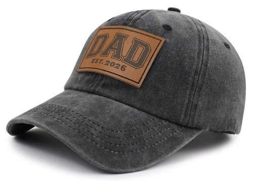 Gifts for New Parents, Mom and Dad Est 2026 Baseball Cap, Baby Announcement Party Decorations Hat, Christmas Birthday Gifts for Expecting Moms Papa Mama Black