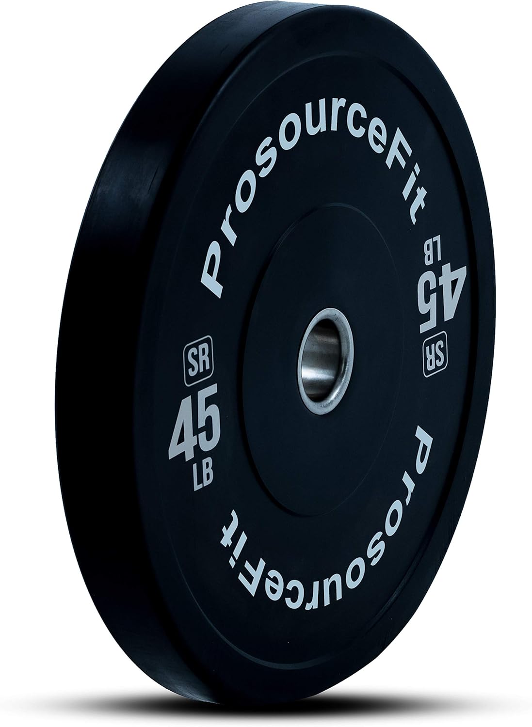 ProsourceFit Solid Rubber Bumper Plates - Durable Steel Insert for Strength Training | Power Lifting