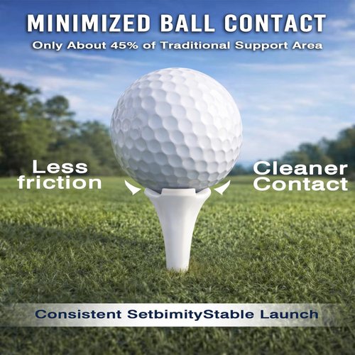 Golf Tees - 115 Pack of 3-1/4" & 1-1/2" Mixed Sizes | Low Resistance Design & Oversized Head
