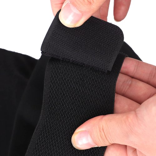 Clobeau Self-Heating Wormwood Knee Pads, Long Self Heating Knee Brace Sleeve, Tourmaline Therapy Knee Support, Thermal Cotton Leg Warmer Knee Pads for Cold Weather (L)