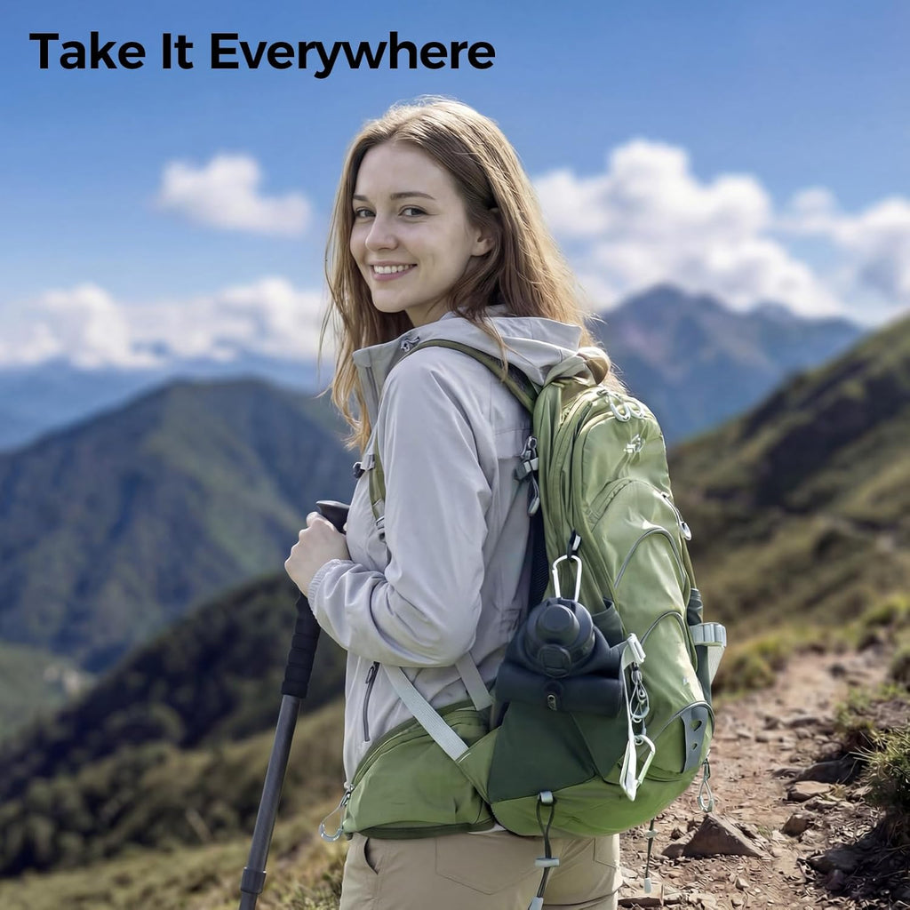TakeToday Collapsible Water Bottles - 32oz & 20oz | Compact, Leakproof Silicone for Travel & Hiking