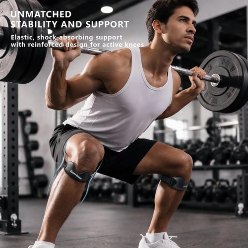 **Regine Switzerland Patellar Tendon Support Strap - 2 Pack Knee Brace with Meniscus Protection for Pain Relief**