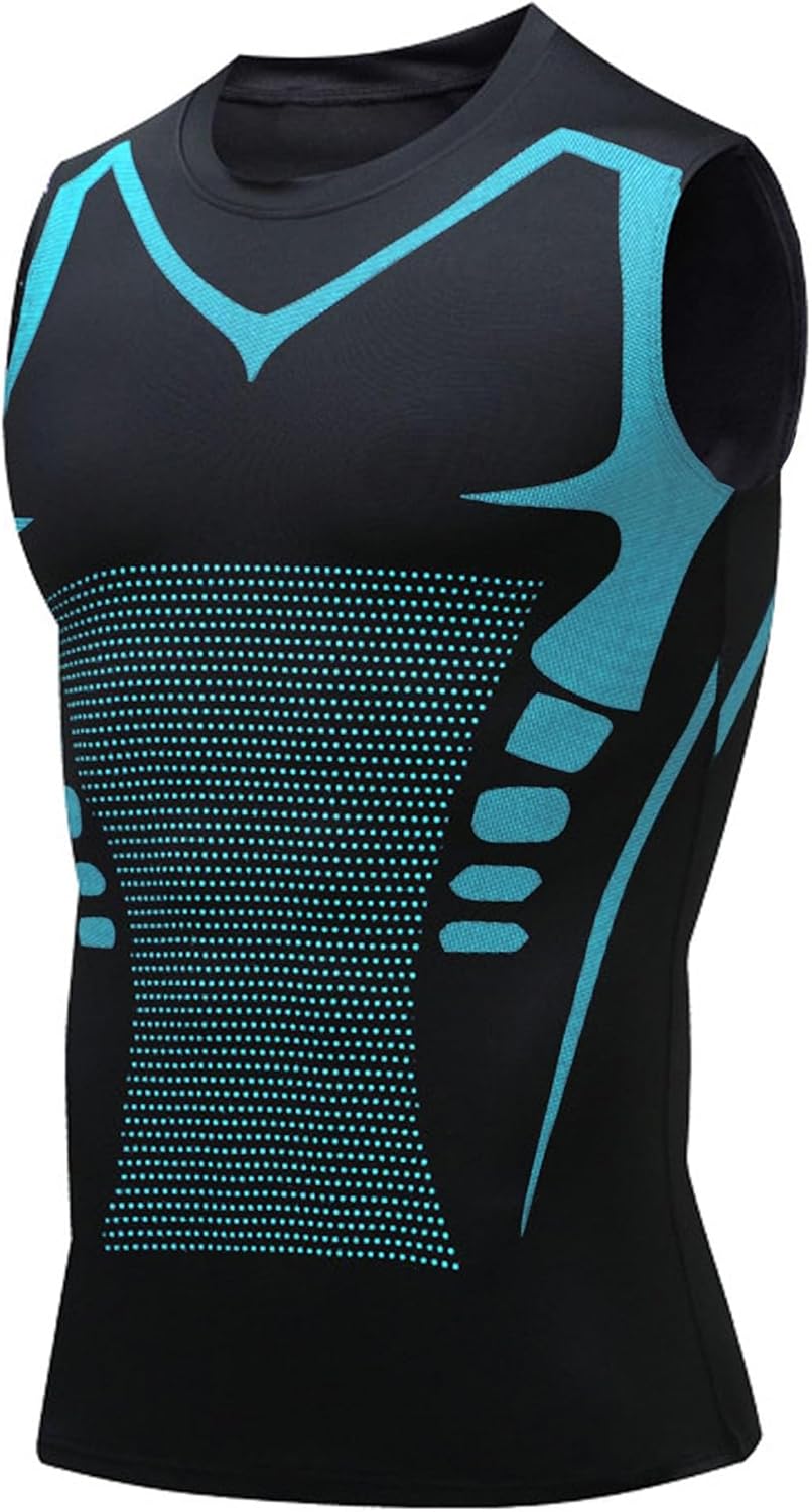 Skiennix Compression Shirt for Men - Slimming Body Shaper Vest with Tummy Control | Crewneck Design