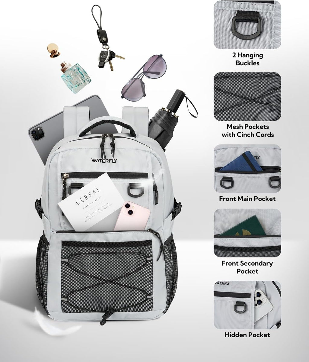 WATERFLY Lightweight 22L Travel Hiking Backpack - Versatile Outdoor Daypack for Men & Women