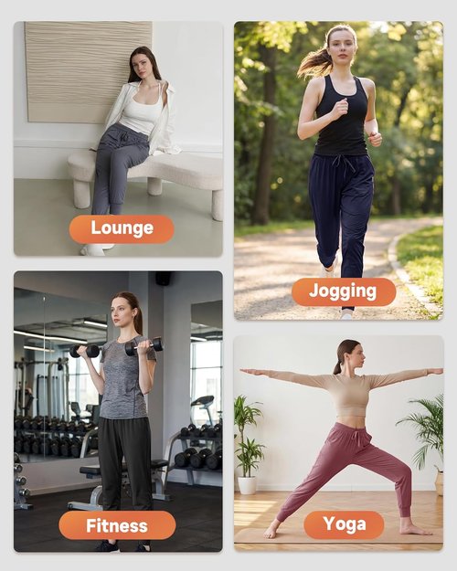GAYHAY Women's Joggers with Pockets - Lightweight Sweatpants for Yoga, Lounge, and Gym Workouts