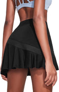 Ekouaer Women's Tennis Skirt - Pleated Athletic Skort with Pocket & Anti-Slip Strip | High Waisted Ruffle Golf Skirt