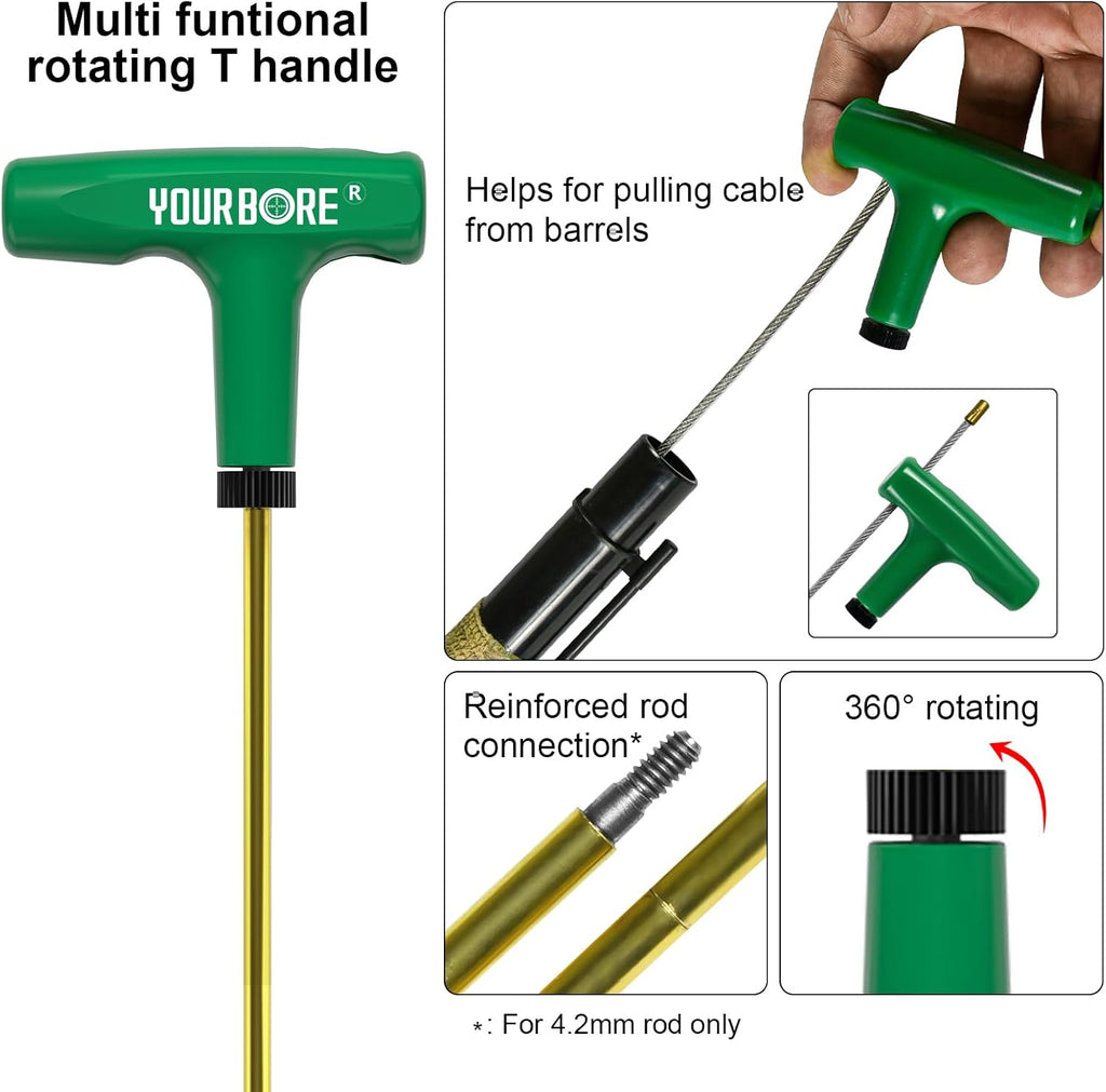 Universal Gun Cleaning Kit - Compact Pack for Handgun, Pistol, Rifle & Shotgun - Fits .22 to 12Ga