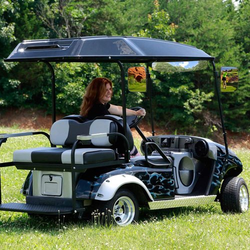 WLOOD Golf Cart Side Mirror and Central Mirror (Golf Cart View Mirrors )