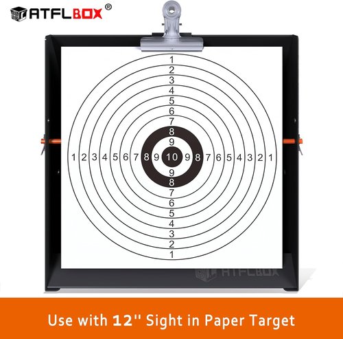 Atflbox Pellet Trap - 12''x12'' Splatter Bullseye Targets & Spinning Targets for .177/.22 Caliber Air Guns