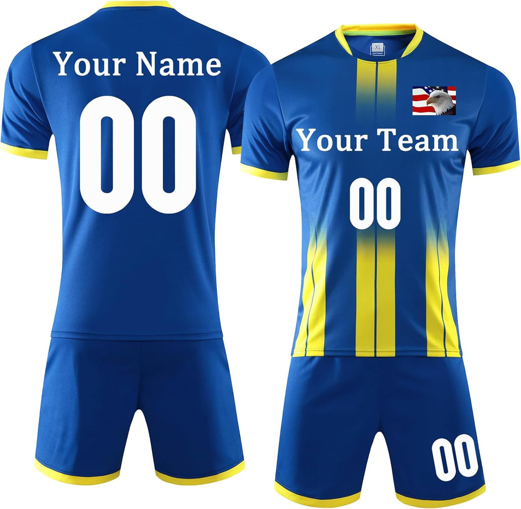 Skiennix Custom Soccer Jersey - Personalized Team Uniforms with Name & Number | Youth & Men Sizes