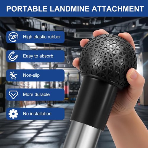 Landmine Attachment - Durable Rubber for Barbell | Fits 2-Inch Bars | Ideal for T-Bar Rowing & Home Gym
