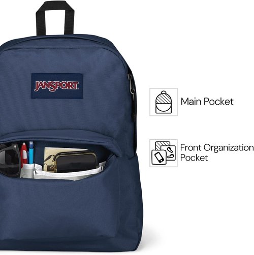 JanSport SuperBreak One Backpack - Durable & Lightweight Bookbag with Organizer Pocket - Premium Quality, Bad Bows Design