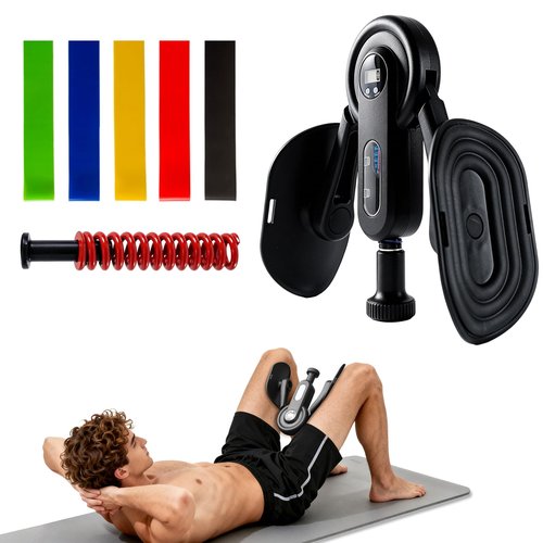 CYFIE Thigh Trainer for Women Men, Adjustable Inner Thigh Exerciser 0-135LBS, Thigh Toner & Booty Trainer with 5 Bands, Pelvic Floor Trainer & Kegel Exerciser Male, Home Gym Thigh Workout Equipment