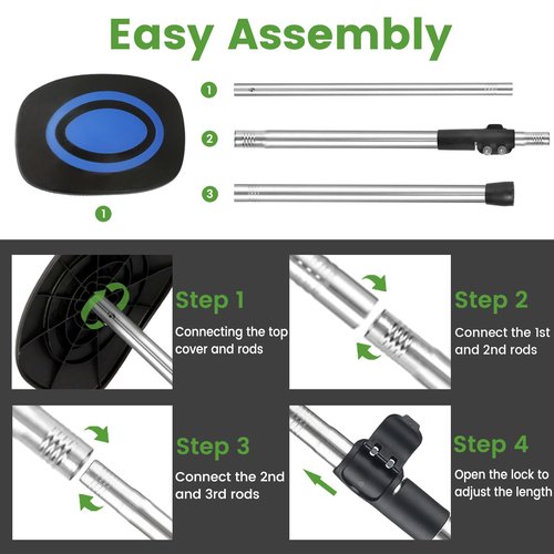 Greeily Golf Travel Bag Support Rod, 33"-60" Golf Club Travel Protector Stick Telescopic Adjustable Airlines Stiff Arm Club Protector Stainless Steel Pole