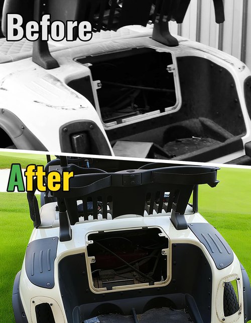 CYOOYC Scuff Guard Plastic Pad Compatible with EZGO RXV Golf Cart 2008-2015 Accessories, Rear Side Guard Panel for EZGO RXV 2008-2015, Replace #601864#604865#601865, 2PCS Driver Passenger Side