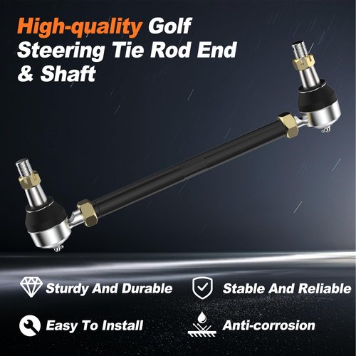 Mixopoly 2Pcs Golf Steering Tie Rod End & Shaft Kit Replacement for EZ-GO TXT/Medalist/Marathon 1994-2001 Gas & Electric Replace OEM 70074-G01 70074-G02 70074G01 70074G02