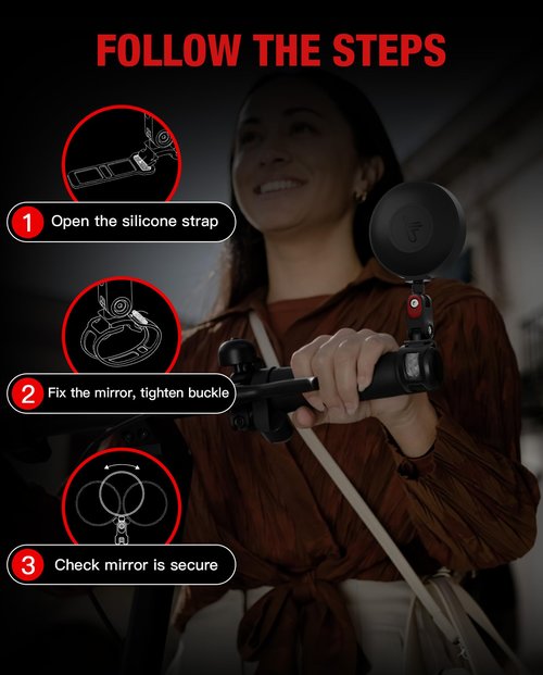 Scooter Rear-view Mirror Compatible with Ninebot by Segway All KickScooters MAX G30 G2 G3 ZT3 Pro GT3 F3 E3(Except Air T15), Adjustable Wide-Angle Vision Rearview Mirrors Original Accessories 2-Pack