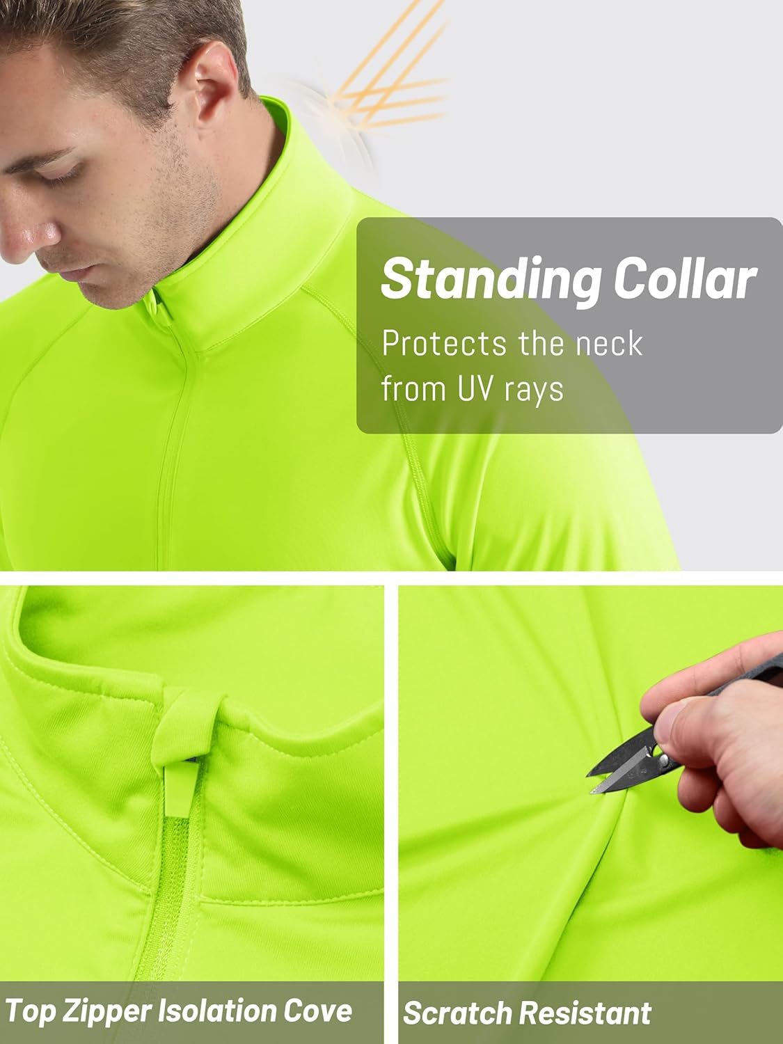 TACVASEN Men's Athletic Long Sleeve Shirt - UPF 50+ Sun Protection | Lightweight Pullover for Outdoor Running