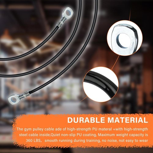 ArrogantF 79 in Fitness Cable Compatible with All Total Gym Models 1000, 1500, 2000, 3000, XLS,Fitness Pulley Cable,Workout Cable, Exercise Cable Steel Wire Rope for Cable Machine Home Gym