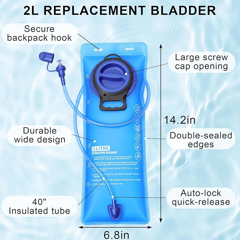 3L Hydration Bladder for CamelBak - Leak-Proof Water Reservoir for Hiking, Cycling & Running