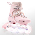 SWAY Adjustable Inline Skates for Kids, Teens and Adults, All Wheels Light Up High Performance Roller Skates for Boys and Girls Ideal for Roller Skate (Pink, Large-Youth & Adult（4-7 US）)