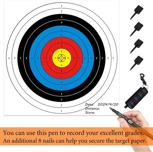 Archery Target - 10 Ring Bow and Arrow Target for Hunting | 16x16 Inch Durable Design