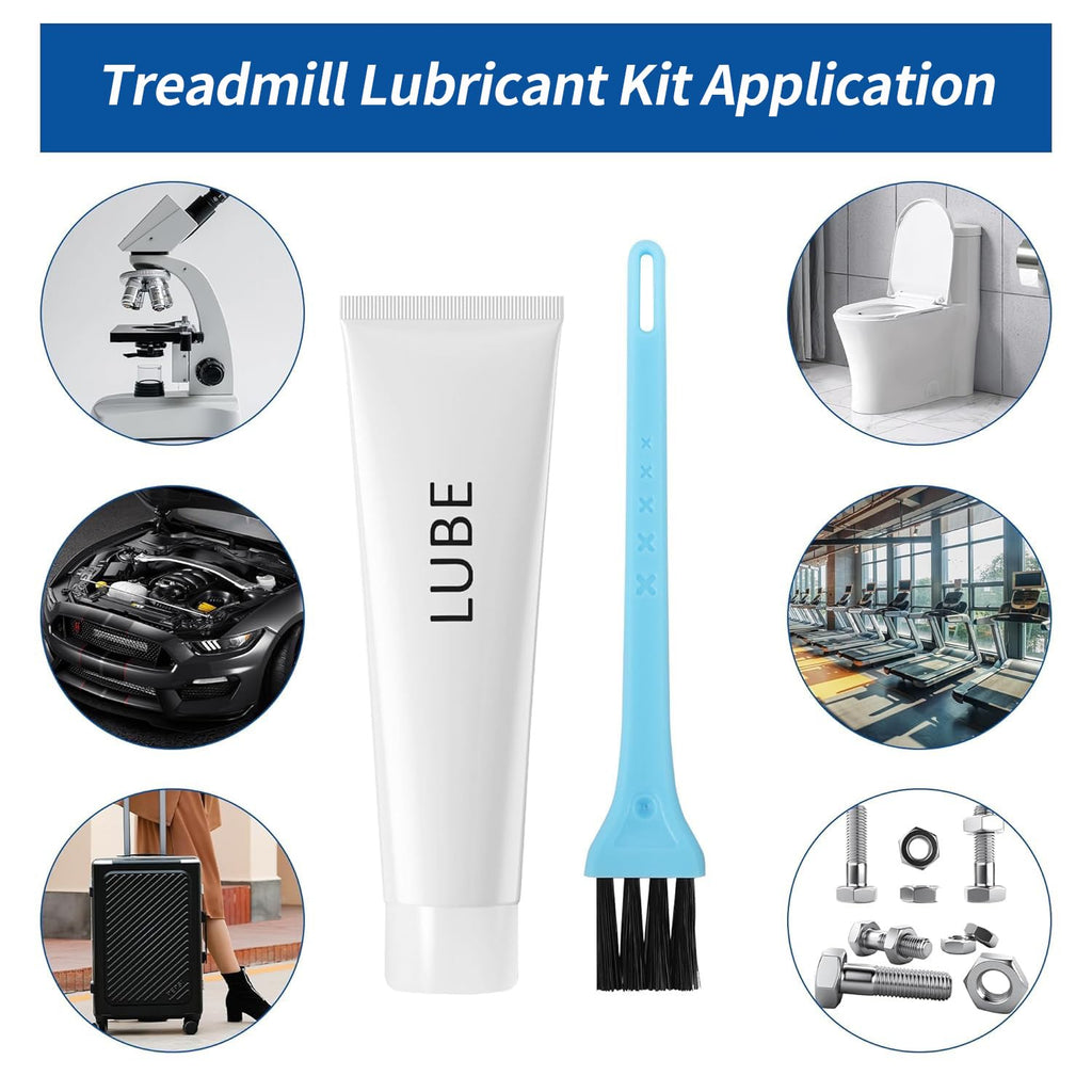 Spirit Treadmill Lubricant - Silicone Maintenance Oil for Treadmills | Includes Cleaning Cloth & Brush