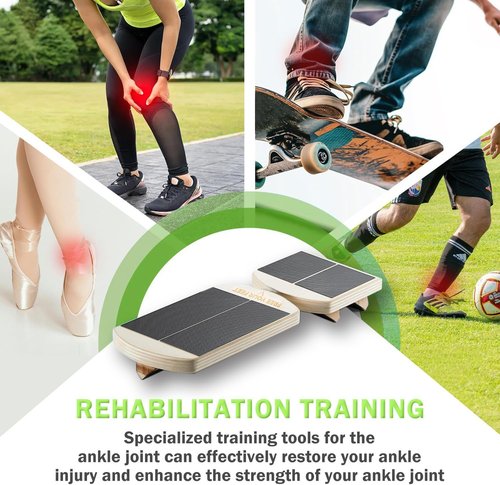 AxisBoard Ankle Balance Board - Adjustable Non-Slip Design with Stability Bars for Foot Strength Training | Home Gym Workouts